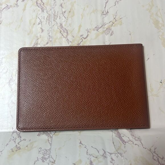 VINTAGE LOUIS VUITTON BROWN TAIGA LEATHER PORTE TRESOR ETUI PAPIER WALLET - Picture 3 of 11